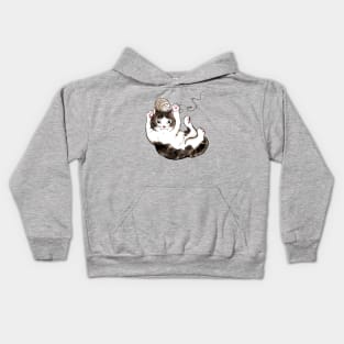 Cat play with wool ball Kids Hoodie